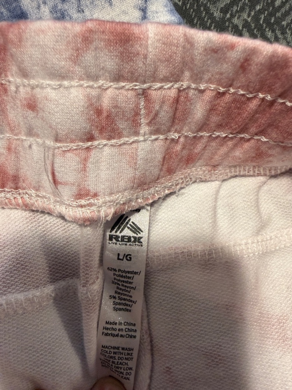 RBX Tie-Dye Drawstring Shorts - Pink & Blue - Picture 5 of 5